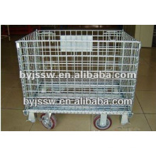 Chariot pliable de cage de fil